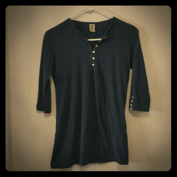 Lucky Brand Tops - Lucky Brand Henley Top Navy Blue - Size Small !